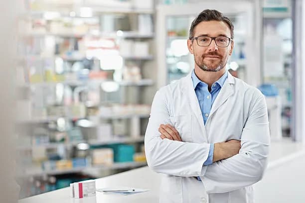 Apotheker in einer modernen Apotheke