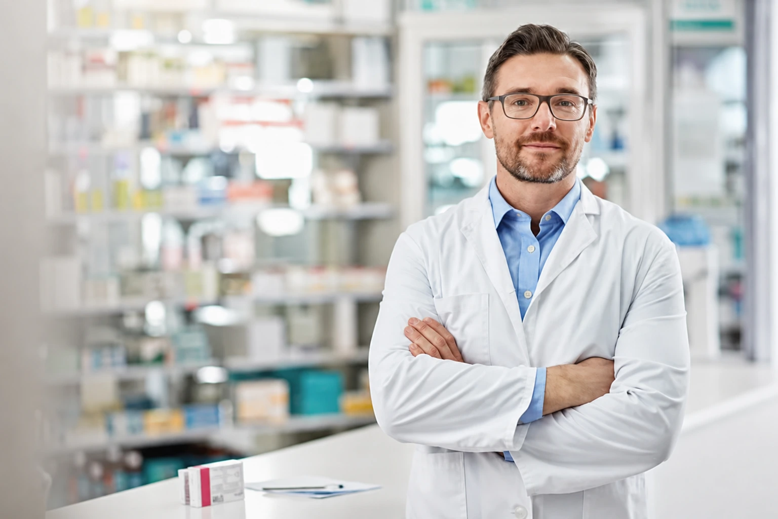 Apotheker in einer modernen Apotheke